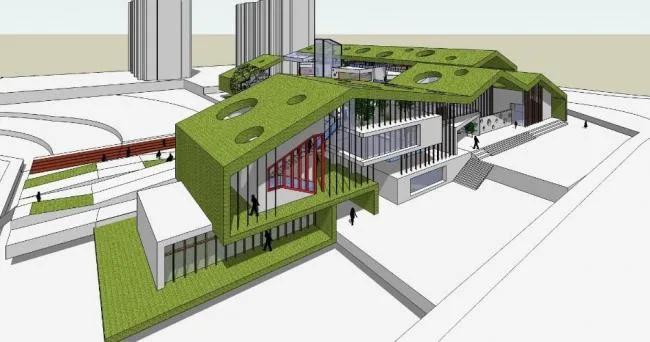 Modern Multi-Story Kindergarten School Model | Educational Architecture in SketchUp