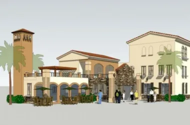SketchUp Business Model: Multi-Story Commercial Street in Spanish and Classical Styles-BIM WORLD