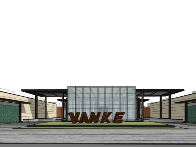Sketchup Business Model | Multi story Sales Office, Modern Style, Commercial Building