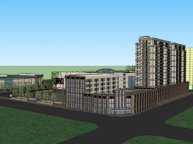 Sketchup Residential Model | High rise commercial and residential complex, residential building, classical style