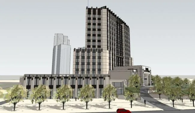 Sketchup Office Model | High rise Office, Bottom level Commercial, Modern Style