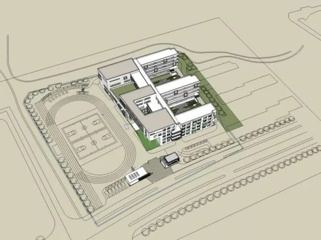 Sketchup School Model | Multi story School, Campus Educational Architecture, Modern Style