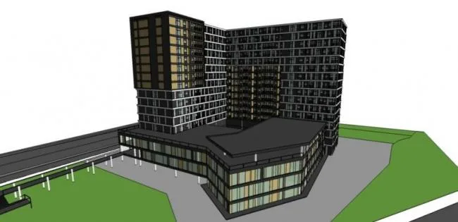 Sketchup Complex Model | Multi story High rise Complex, Commercial, Residential, Modern Style