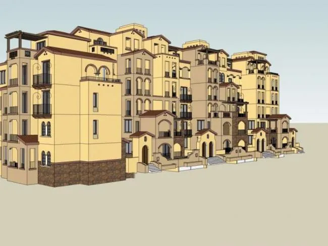 Sketchup Residential Model | Multi story Residence, Garden House, Classical Style