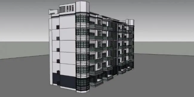 Sketchup Residential Model | Multi story Residence, Modern Style