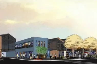 SketchUp Business Model: Modern Multi-Story Commercial and Pedestrian Street Design-BIM WORLD