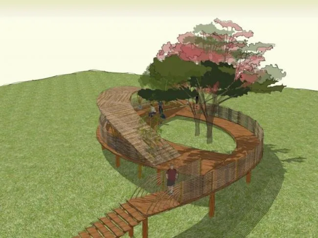 Sketchup Landscape Model | Corridor Landscape, Chinese Style