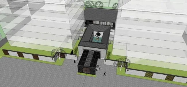 Sketchup Business Model | Multi-story Commercial Club, Chinese Style