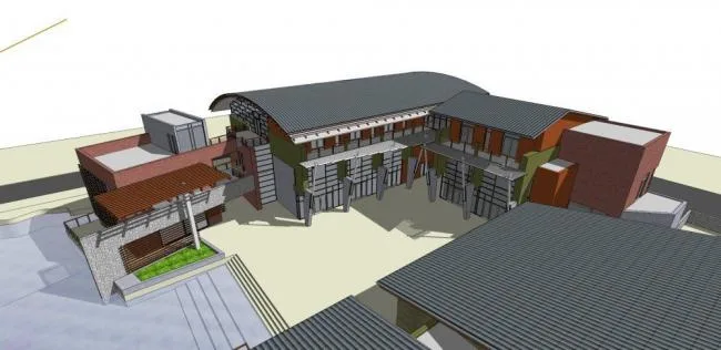 Sketchup Cultural Model | Multi level Cultural Center, Modern Style