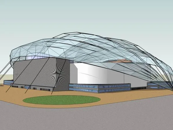 Sketchup Gymnasium Model | Multi story Gymnasium, Modern Style