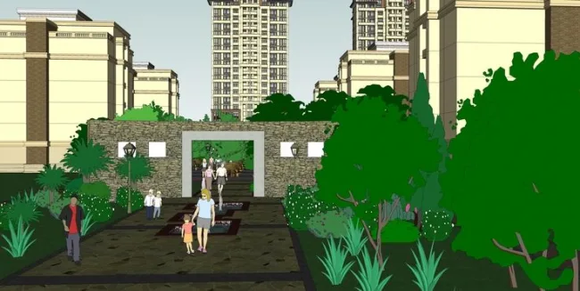 Sketchup Residential Model | High rise Residential Complex Planning, Neoclassical Style, Residential Architecture, Modern Style