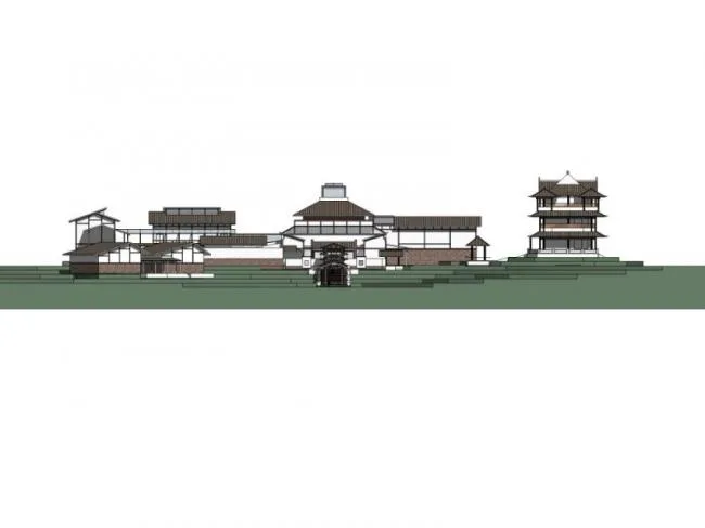 Sketchup Cultural Model | Multi story Museum, Cultural Architecture, Chinese Style