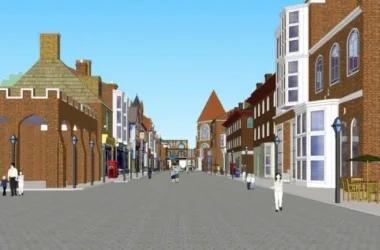 SketchUp Business Model: Multi-Story Commercial Street in British Classical Style-BIM WORLD
