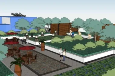 Modern Roof Garden Design | SketchUp Landscape Model-BIM WORLD