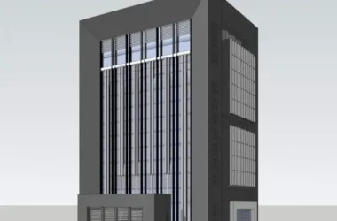 Modern Multi-Story School Administrative Office Building in SketchUp-BIM WORLD