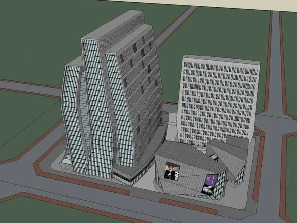 Sketchup Office Model | High rise Office Building, Modern Style