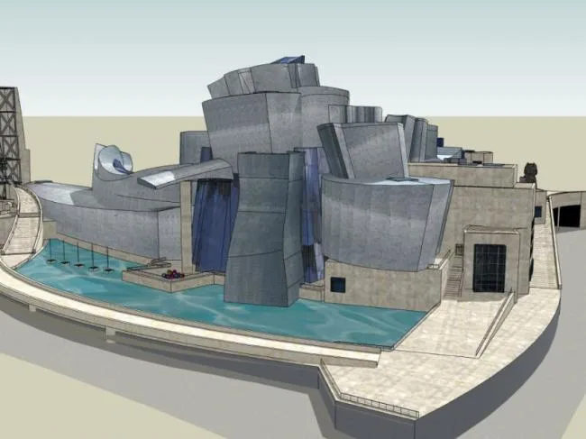 Sketchup Cultural Model | Multi story Guggenheim Museum, Cultural Architecture, Modern Style