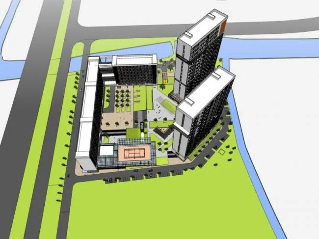 Sketchup Hotel Model | High rise Hotel, Modern Style