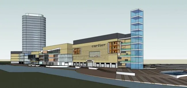 Sketchup Business Model | Multi story shopping mall, commercial building, modern style