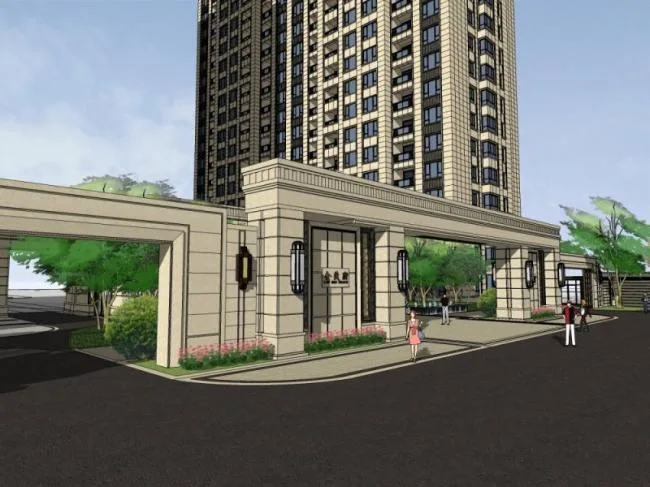Sketchup Residential Model | High rise residential complex, residential building, classical style