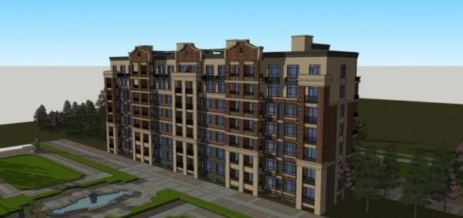 Classical Multi-Story Residential Model in SketchUp