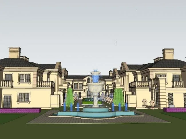 Sketchup Villa Model | Townhouse, Classical Style