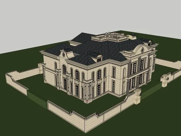 Sketchup Office Model | Multi story Office Building, French Classical Style