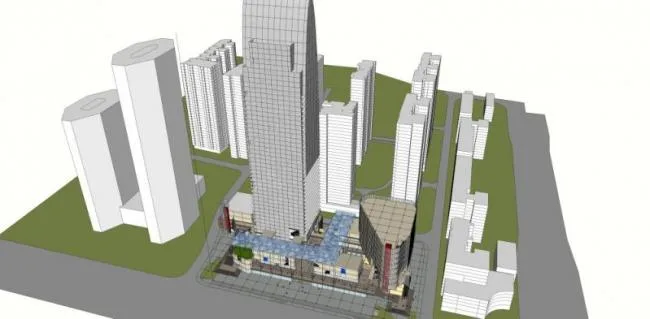Sketchup Complex Model | Super High rise Complex, Modern Style