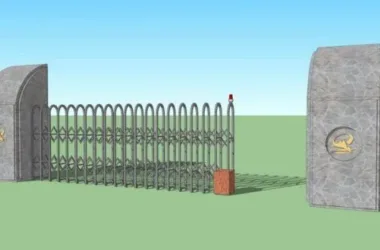 Electric Telescopic Door Models for Entrance and Exit Gates in SketchUp-BIM WORLD