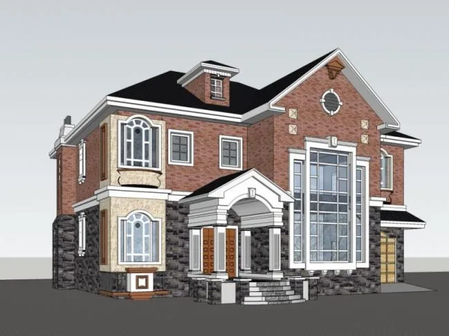 Modern Solo Villa Design in SketchUp Model
