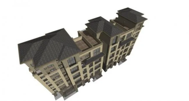 Classical Multi-Story Residential Model in SketchUp