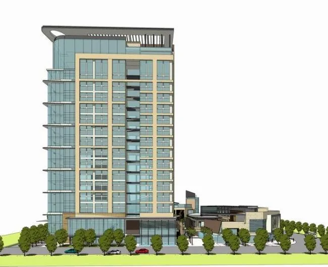 Sketchup Office Model | High rise office building, ground floor commercial, modern style