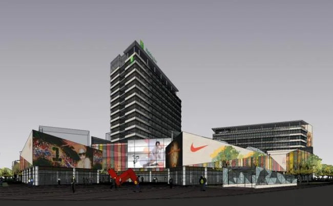 Sketchup Complex Model | Commercial Complex, Office Building, Multi story High rise Mixed Use, Modern Style