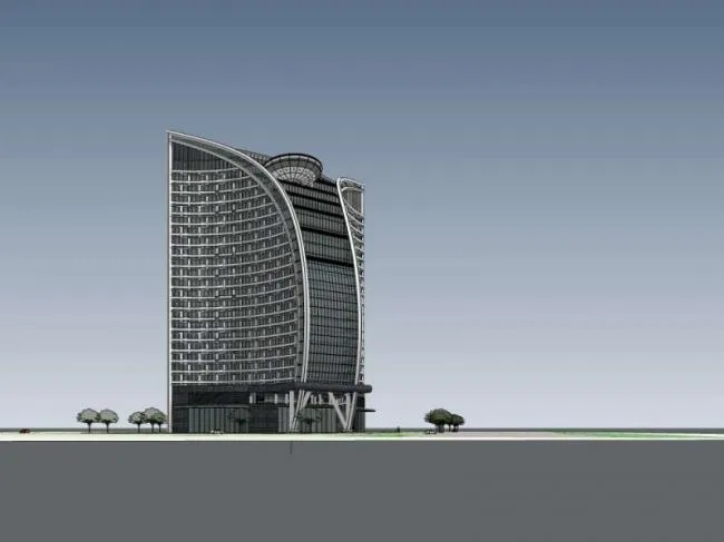 Sketchup Office Model | High rise Office Building, Modern Style
