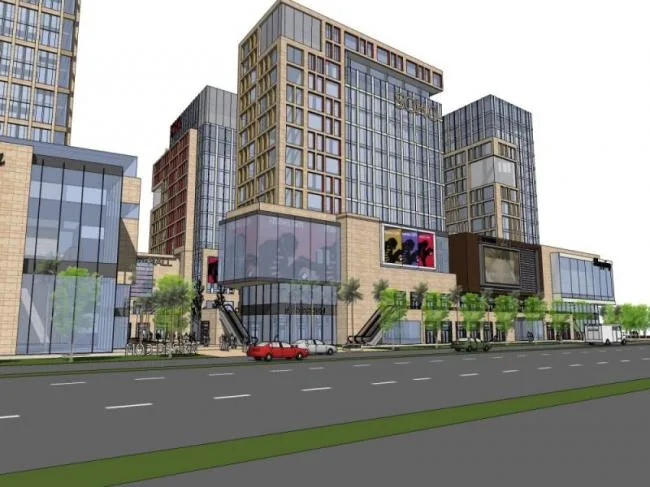 Sketchup Complex Model | Super high-rise office building, shopping center, multi story commercial complex, modern style