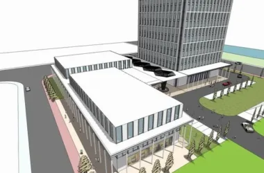Modern High-Rise Office Building Model in SketchUp-BIM WORLD