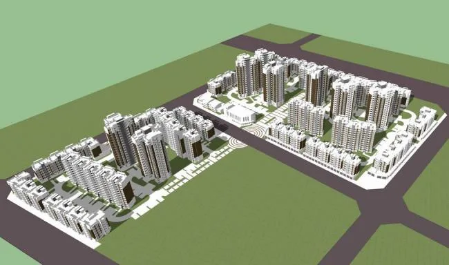 Sketchup Residential Model | High rise residential buildings, neighborhoods, residential buildings, modern style