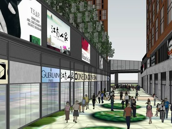 Sketchup Residential Model | High rise residential, ground floor commercial, modern style
