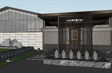 SketchUp Business Model: Modern Sales Office Design for Commercial Buildings-BIM WORLD