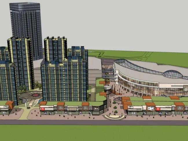 Sketchup Complex Model | Multi story Commercial Complex, Residential, Office, Modern Style