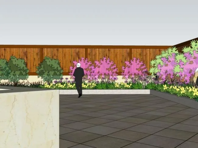 Modern Roof Garden Design in SketchUp Landscape Model