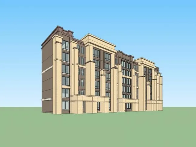 Sketchup Residential Model | Multi story Residence, Residential Building, Classical Style