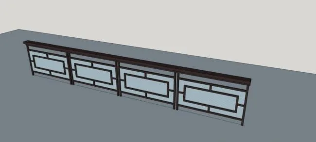 Sketchup Material Model | Railings, Components, Chinese Style