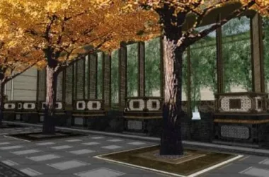 SketchUp Business Model: Multi-Story Sales Office in Modern Chinese Style-BIM WORLD