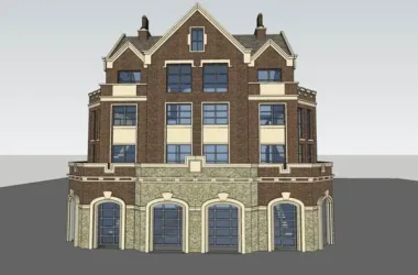 Classical Style Single-Family Villa Model in SketchUp-BIM WORLD