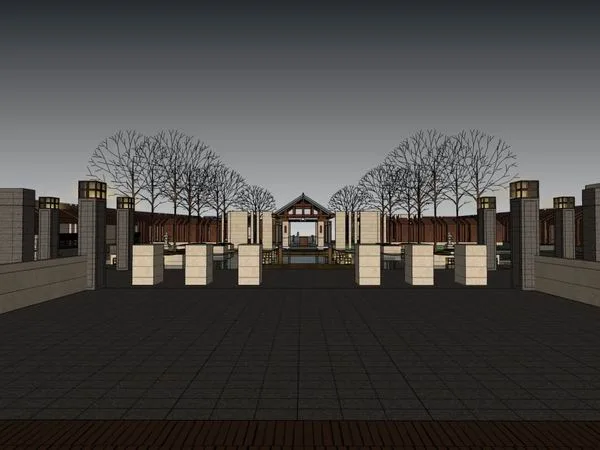 SketchUp Business Model: Multi-Story Classical Style Commercial Club