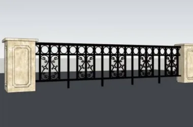 SketchUp Material Models: European Railings and Architectural Components-BIM WORLD