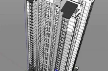 Modern Chinese-Style Super High-Rise Residential Building in SketchUp-BIM WORLD