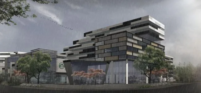 Sketchup Business Model | Multi story Commercial Street, Modern Style
