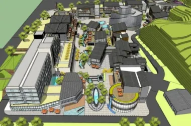 SketchUp Business Model: Multi-Story Commercial Street in Modern Chinese Style-BIM WORLD